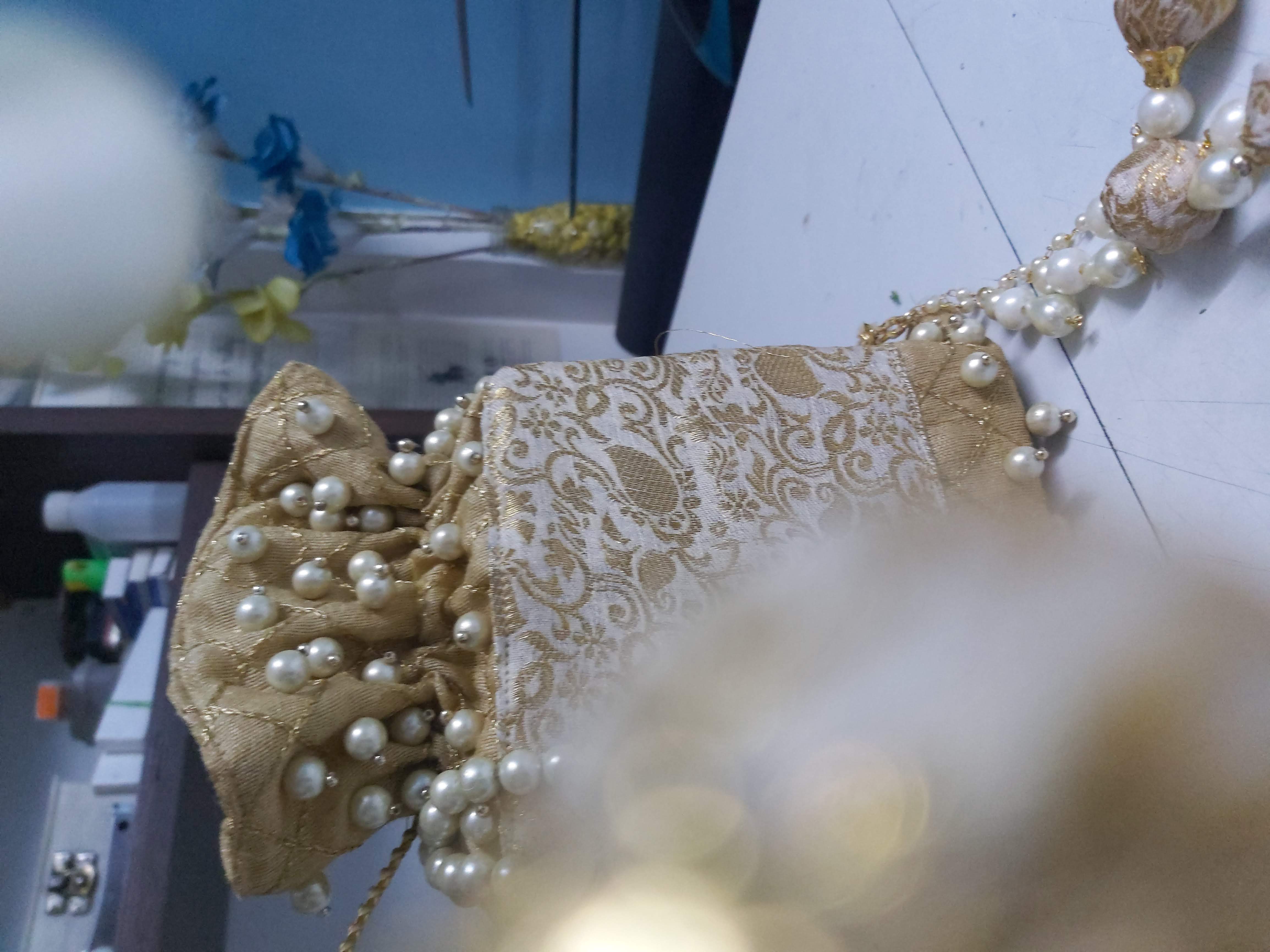 Silk brocade potli bag